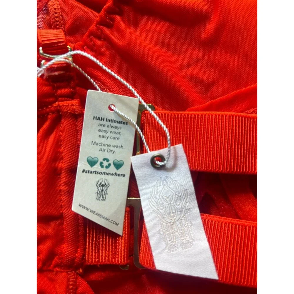 Revolt We Are Hah Bodysuit S Blood Orange NWT Lingerie Sexy - Picture 5 of 6